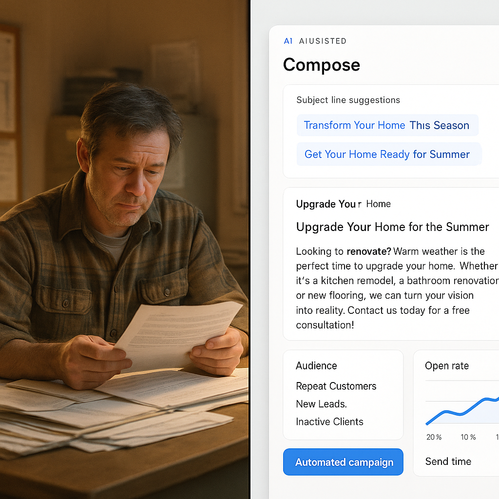 Built-In Email Marketing with AI Assistance: Why Field Service Contractors Are Ditching Third-Party Tools